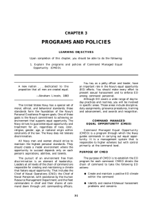 PROGRAMS AND POLICIES CHAPTER 3