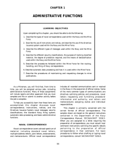 ADMINISTRATIVE FUNCTIONS CHAPTER 1