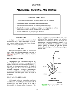 ANCHORING, MOORING, AND TOWING CHAPTER 7