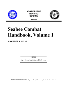 Seabee Combat Handbook, Volume 1 NAVEDTRA 14234