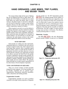 HAND GRENADES, LAND MINES, TRIP FLARES, AND BOOBY TRAPS CHAPTER 12