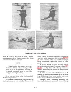 Figure 12-11.—Throwing positions. target. Release the grenade somewhere forward of