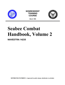 Seabee Combat Handbook, Volume 2 NAVEDTRA 14235 NONRESIDENT