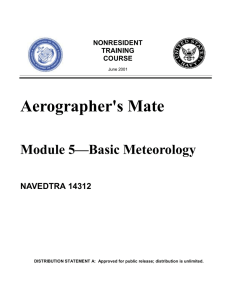 Aerographer's Mate Module 5—Basic Meteorology NAVEDTRA 14312 NONRESIDENT