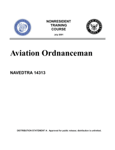 Aviation Ordnanceman NAVEDTRA 14313 NONRESIDENT TRAINING