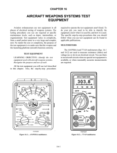 AIRCRAFT WEAPONS SYSTEMS TEST EQUIPMENT CHAPTER 16