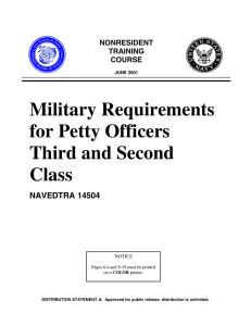 Military Requirements for Petty Officers Third and Second Class