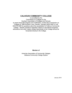 CALHOUN COMMUNITY COLLEGE
