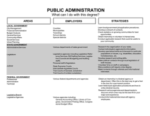 PUBLIC ADMINISTRATION What can I do with this degree? STRATEGIES AREAS