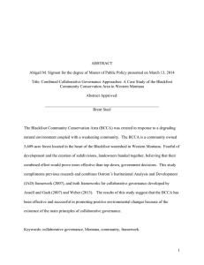 ABSTRACT Abigail M. Sigmon for the degree of Master of Public... Title: Combined Collaborative Governance Approaches: A Case Study of the...