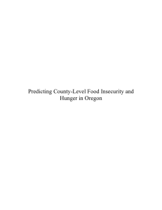 Predicting County-Level Food Insecurity and Hunger in Oregon