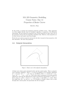MA 323 Geometric Modelling Course Notes: Day 14 Properties of Bezier Curves