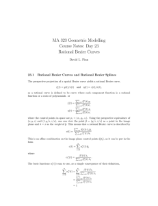 MA 323 Geometric Modelling Course Notes: Day 23 Rational Bezier Curves