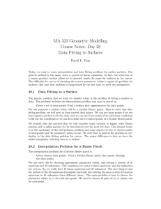 MA 323 Geometric Modelling Course Notes: Day 28 Data Fitting to Surfaces