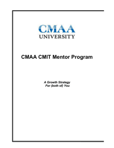 CMAA CMIT Mentor Program  A G