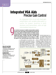Integrated VGA Aids Precise Gain Control DESI