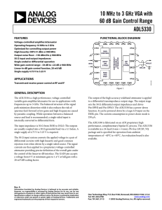 10 MHz to 3 GHz VGA with ADL5330