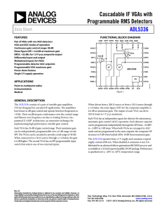 Cascadable IF VGAs with Programmable RMS Detectors ADL5336 Data Sheet
