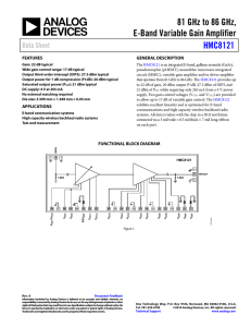 81 GHz to 86 GHz, E-Band Variable Gain Amplifier HMC8121 Data Sheet