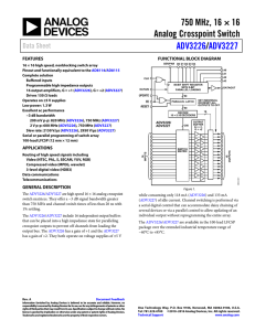 750 MHz, 16 × 16 Analog Crosspoint Switch / ADV3226