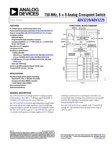 750 MHz, 8 × 8 Analog Crosspoint Switch /  ADV3228