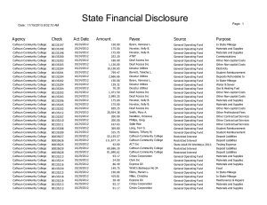 State Financial Disclosure Agency Check Act Date