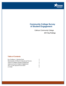 Community College Survey of Student Engagement Calhoun Community College