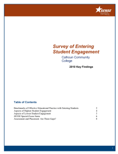 Survey of Entering Student Engagement Calhoun Community