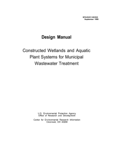Design Manual Constructed Wetlands and Aquatic Plant Systems for Municipal Wastewater Treatment