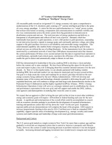 All reasonable paths toward an invigorated U.S. energy economy rely... modernization of the U.S. electricity grid, creating a 21 21