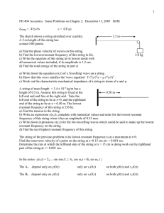 1 PH 404 Acoustics.  Some Problems on Chapter 2. ... Z