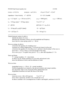 PH 404 Final Exam Laundry List  2/13/04 (l-l