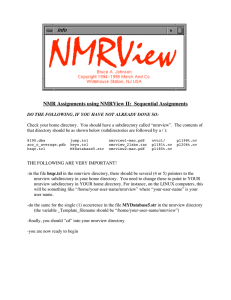 NMR Assignments using NMRView II:  Sequential Assignments