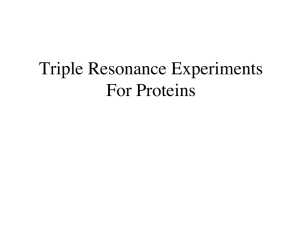 Triple Resonance Experiments For Proteins