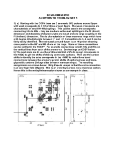 BCMB/CHEM 8190 ANSWERS TO PROBLEM SET 5