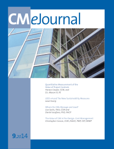 Quantitative Measurement of the Value of Project Controls Horace Cooper, CCM, and