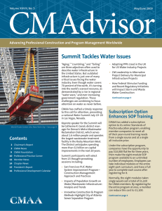 CMAdvisor Summit Tackles Water Issues Advancing Professional Construction and Program Management Worldwide