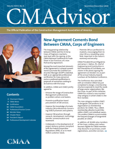 CMAdvisor New Agreement Cements Bond Between CMAA, Corps of Engineers