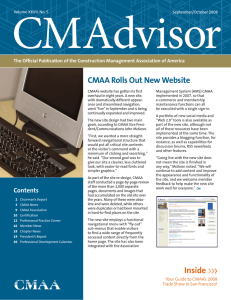 CMAdvisor CMAA Rolls Out New Website