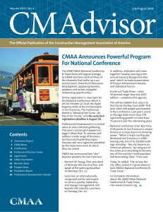 CMAdvisor CMAA Announces Powerful Program For National Conference
