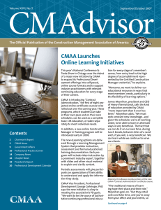 CMAdvisor CMAA Launches Online Learning Initiatives