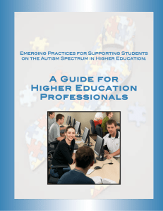 A Guide for Higher Education Professionals Emerging Practices for Supporting Students