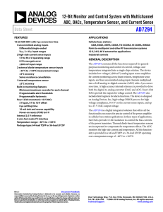 AD7294 12-Bit Monitor and Control System with Multichannel