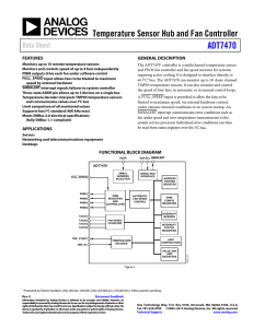 ADT7470 Temperature Sensor Hub and Fan Controller Data Sheet