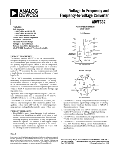 a Voltage-to-Frequency and Frequency-to-Voltage Converter ADVFC32