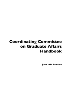 Coordinating Committee on Graduate Affairs Handbook