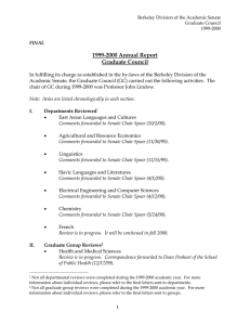 1999-2000 Annual Report Graduate Council