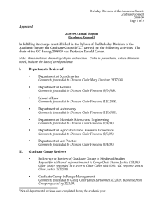 Approved  2008-09 Annual Report Graduate Council