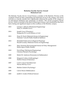 Berkeley Faculty Service Award Historical List