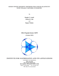 IMA Preprint Series # 2075 INSTITUTE FOR MATHEMATICS AND ITS APPLICATIONS